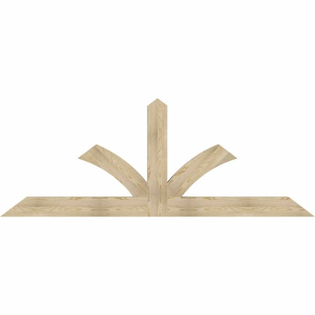 Ekena Millwork Richland Rough Sawn Timber Gable Bracket, Douglas Fir, 96"W x 36"H x 4"D x 6"F, 9/12 Pitch GBW096X36X0406RIC00RDF
